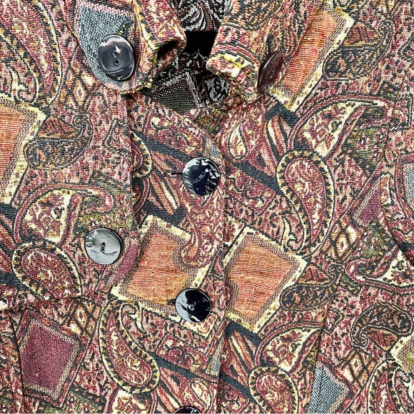 Tapestry jacket. Upscale clothing by CMC. Size small - Picture 3 of 10